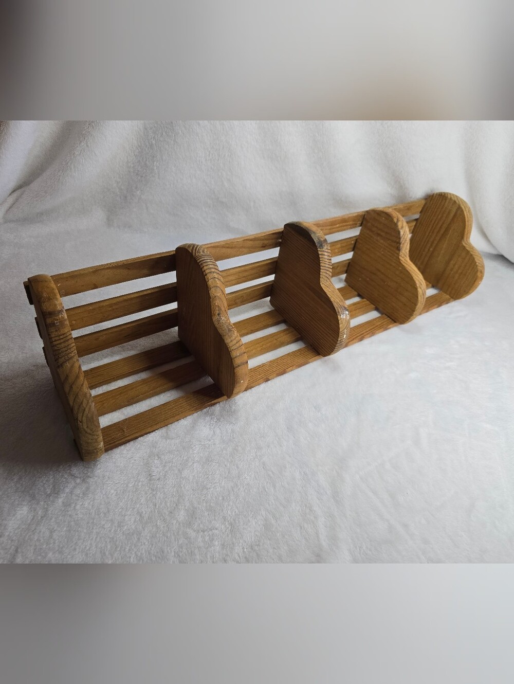Handcrafted Wooden Heart Corner Shelf Vintage 80s/90s Country Decor Cottagecore